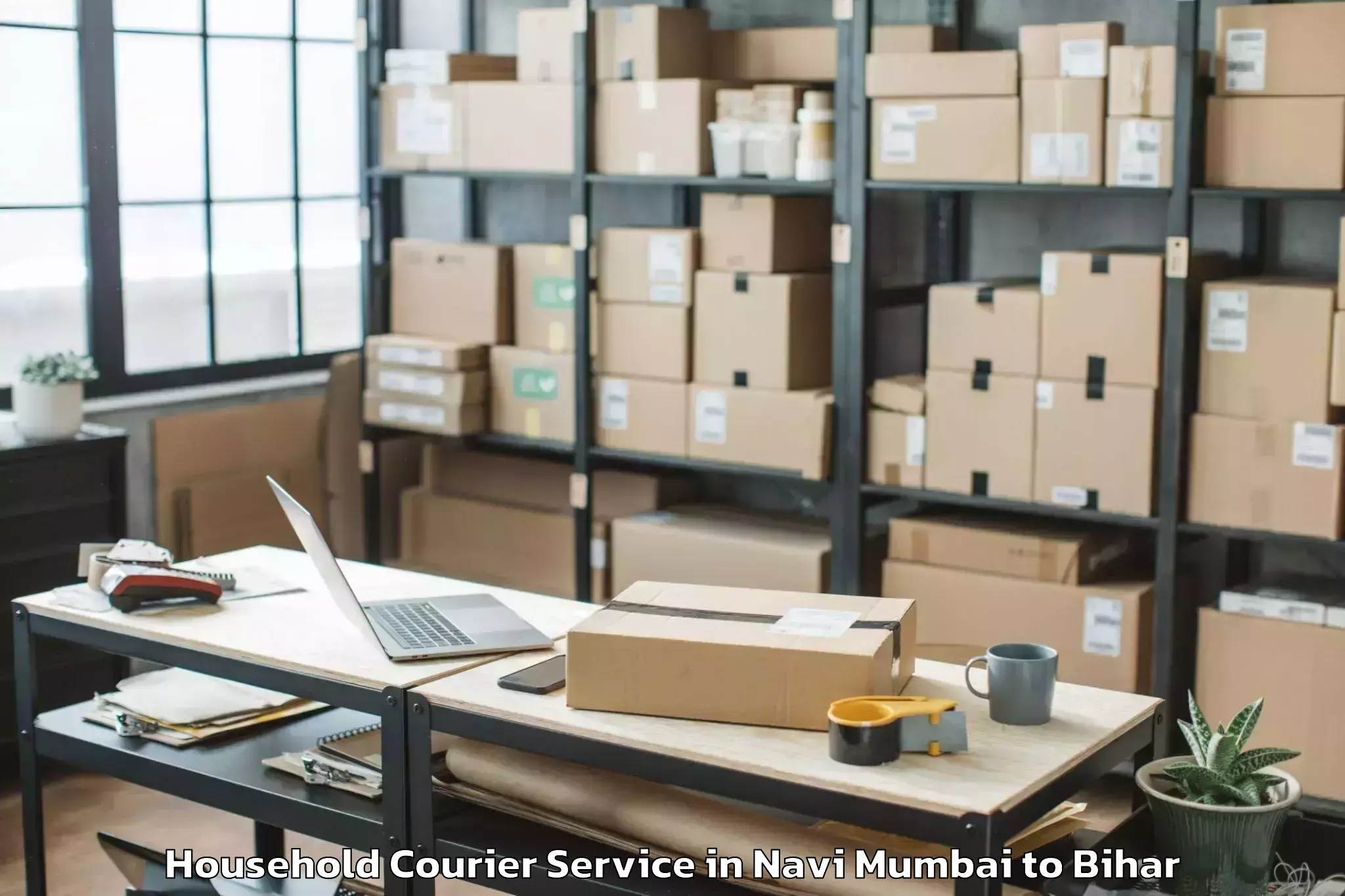 Professional Navi Mumbai to Bachhwara Household Courier